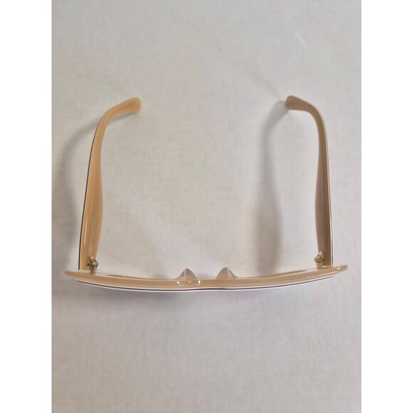 Loewe x Paula\'s Ibiza  Layered Rectangular Frame Sunglasses White and Beige